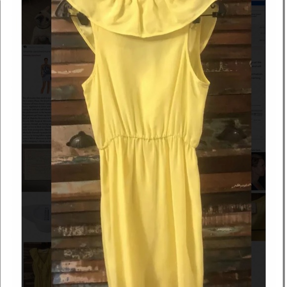 Amanda Uprichard Silk Yellow Dress - Picture 2 of 3
